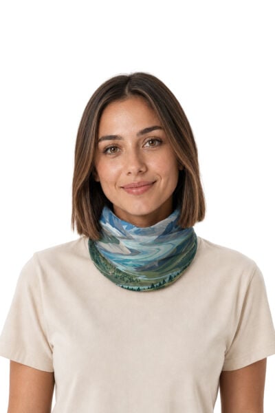 Zirve Yolu - Unisex Termal 50x25 cm Baf Bandana Boyunluk Saç bandı