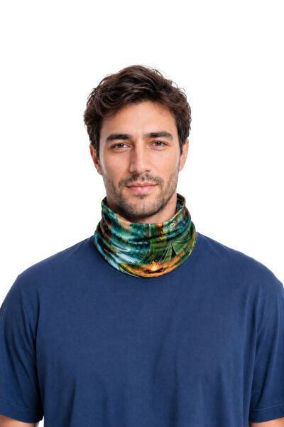 Ateş Başı - Unisex Termal 50x25 cm Baf Bandana Boyunluk Saç bandı